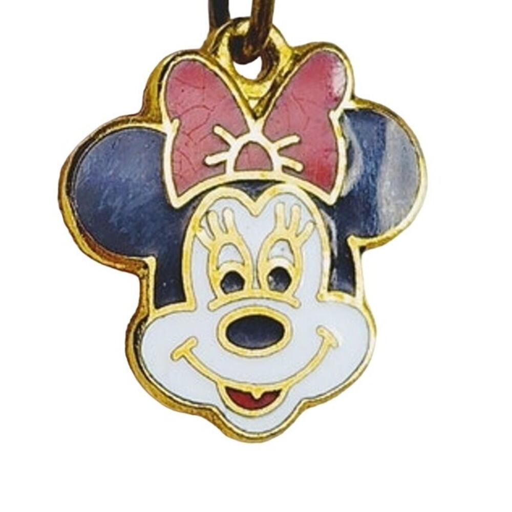 Disney Minnie Mouse Vintage 90s Gold Tone Necklace
